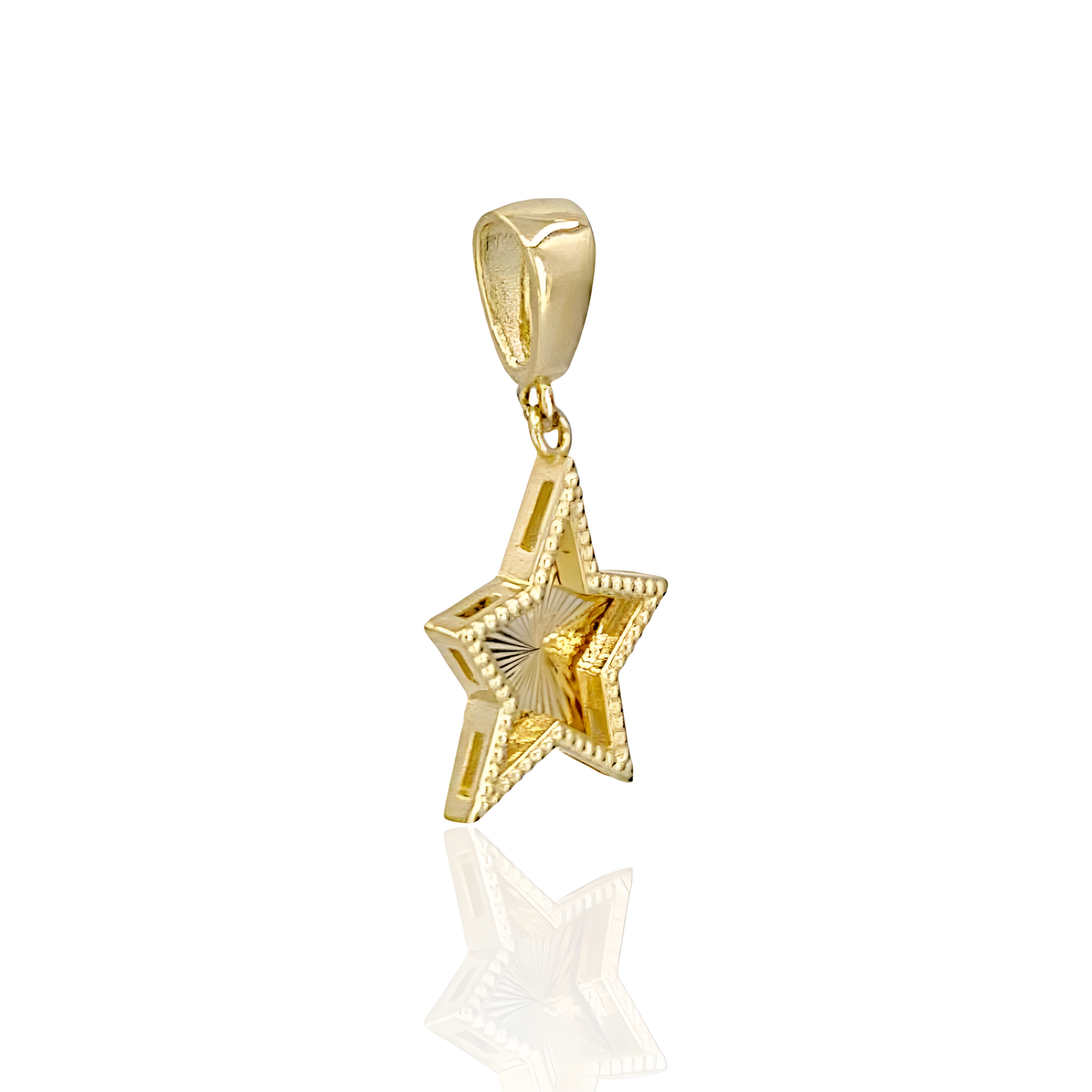 14K Gold Star Charm Pendant