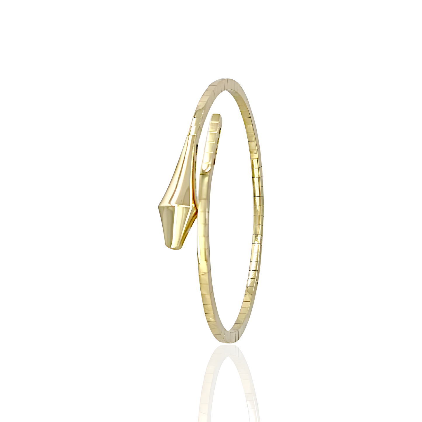 14K Gold Snake Bangel