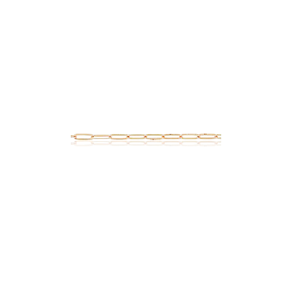14K Gold Paper Clip Bracelet