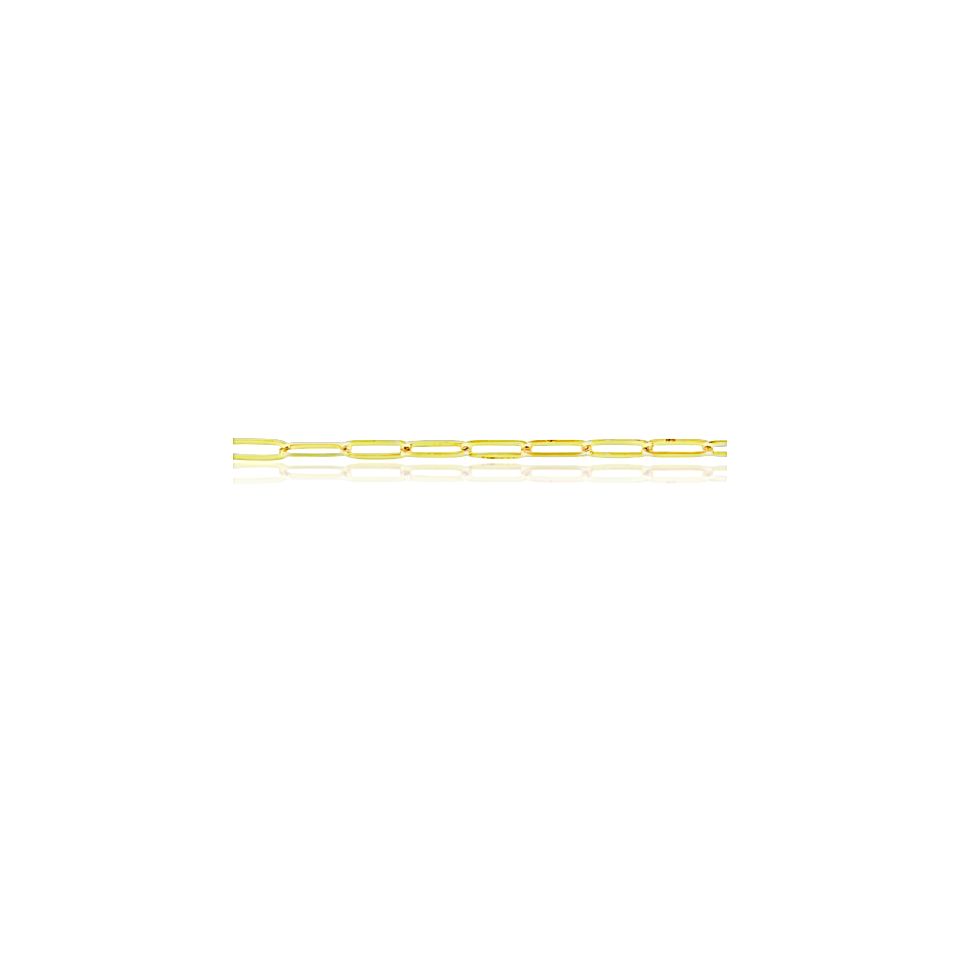 14K Gold Paper Clip Bracelet