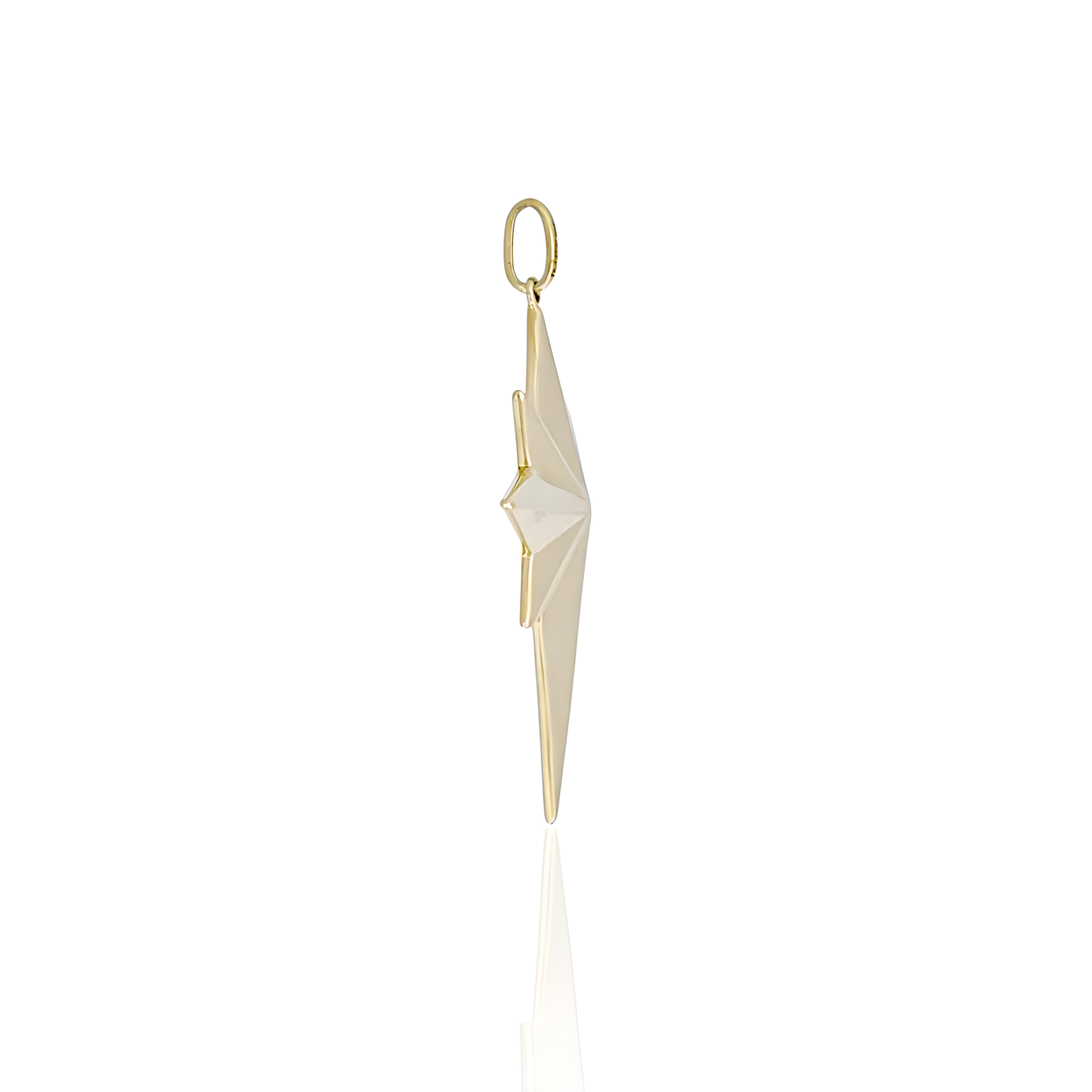 14K Gold North Star Pendant
