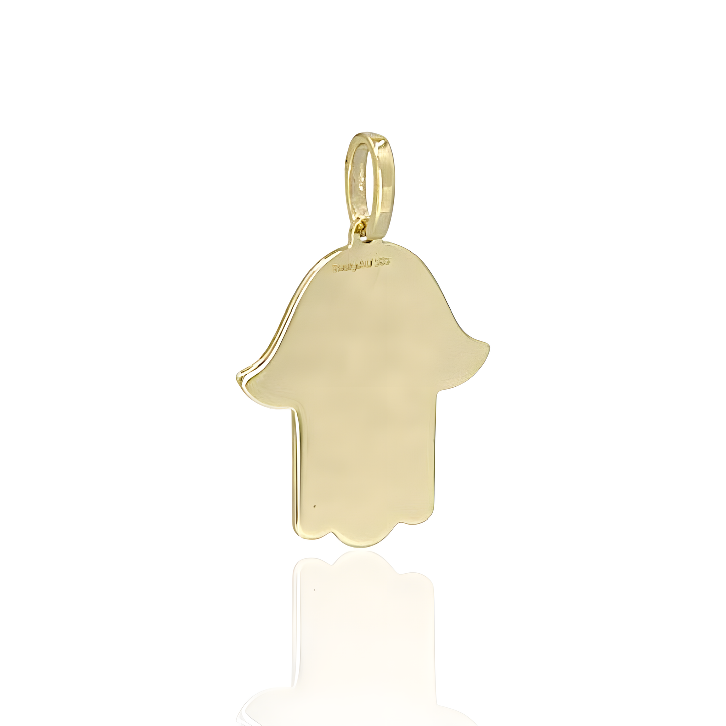 14K Gold Plain Flat CHAI Charm Pendant