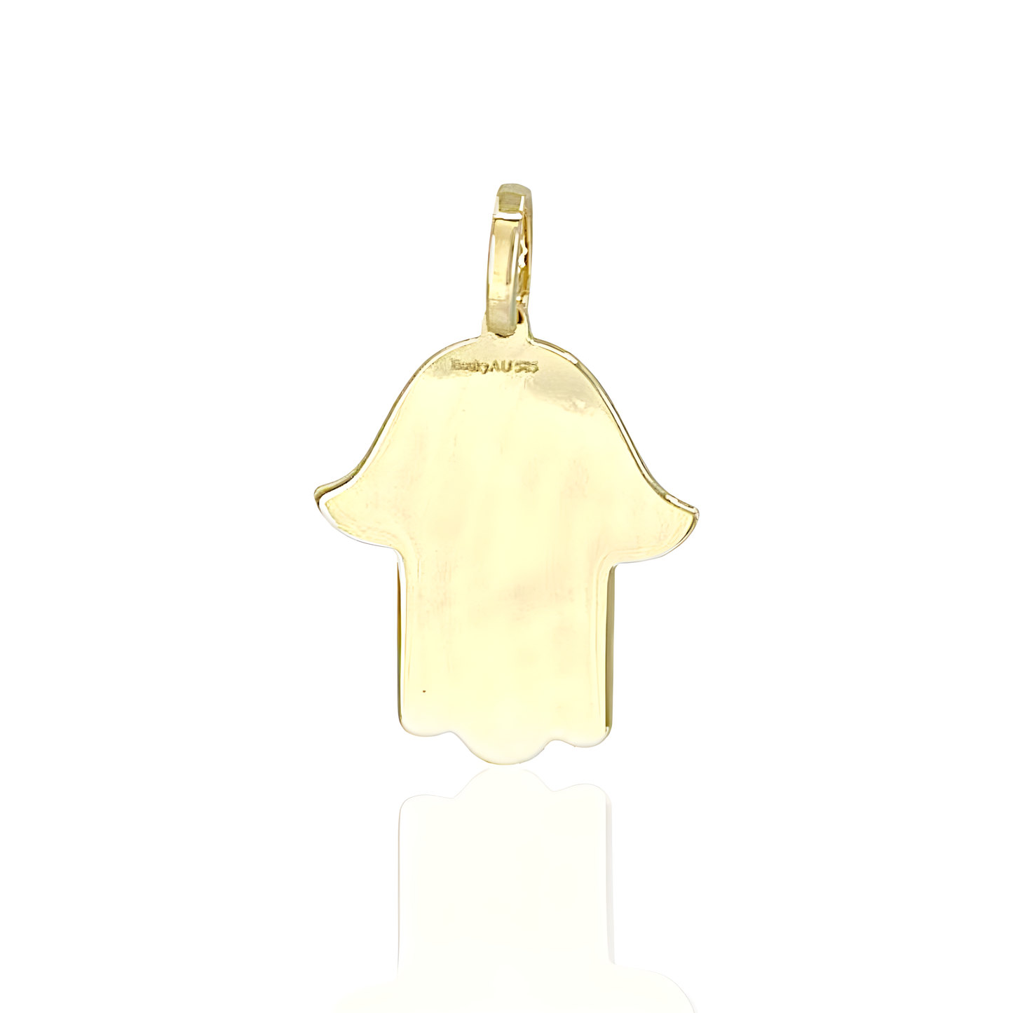 14K Gold Plain Flat CHAI Charm Pendant