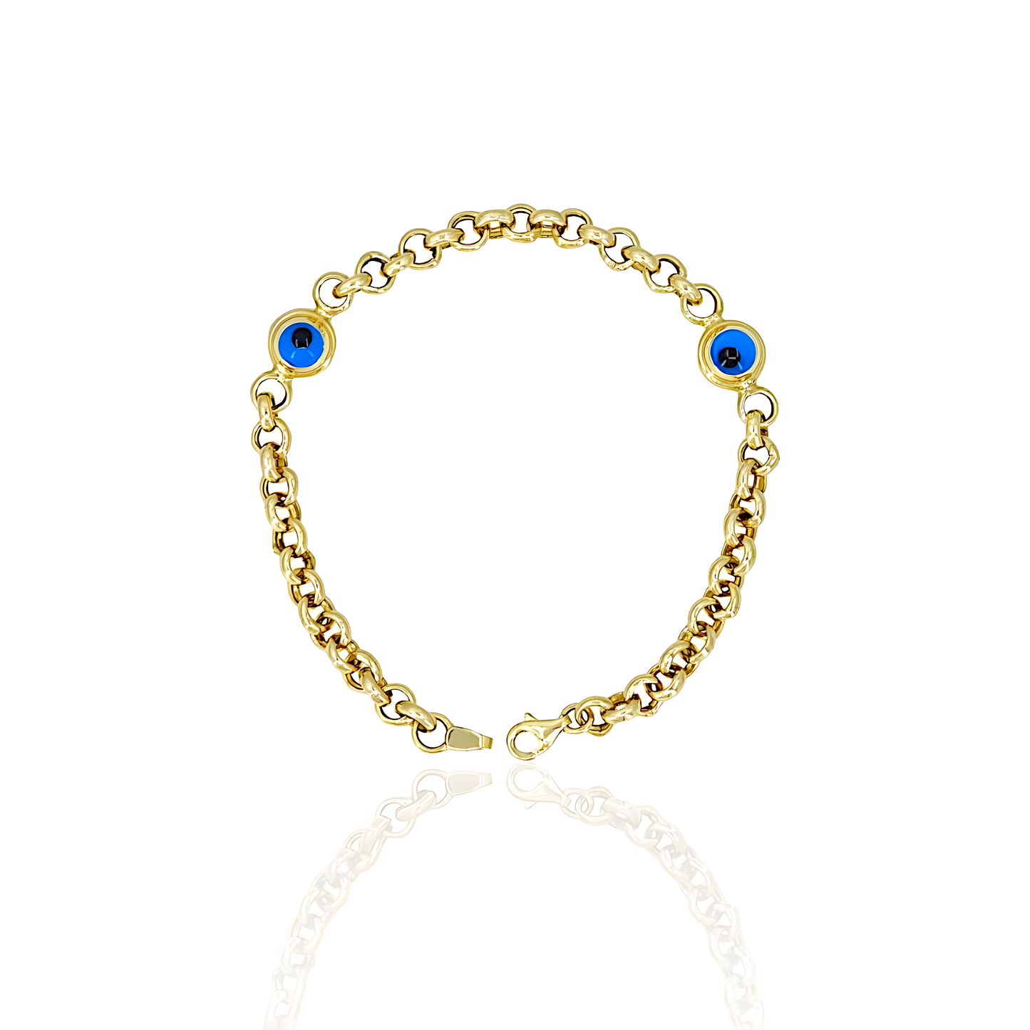14K Gold Evil Eye Bracelet