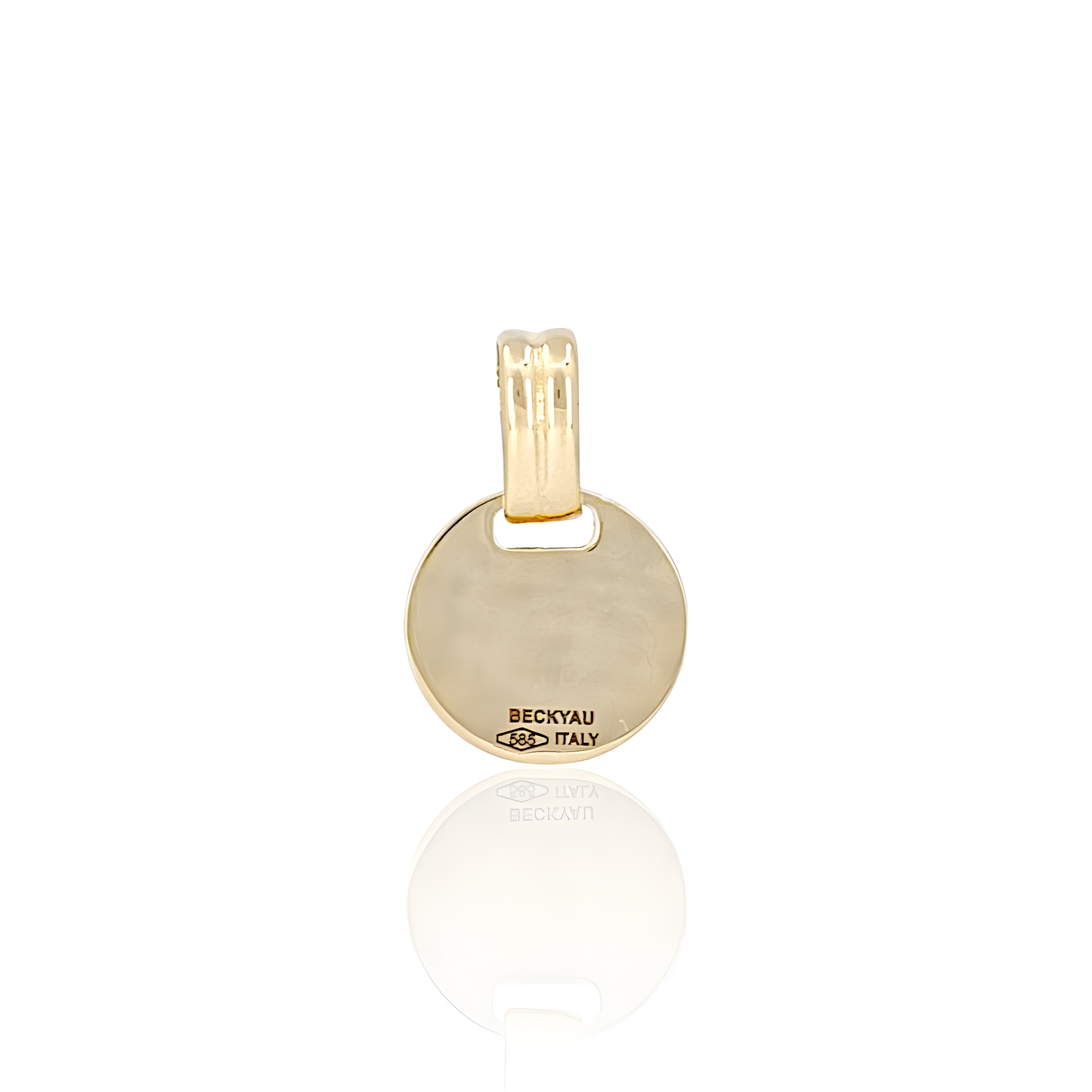 14K Gold Round Pendant