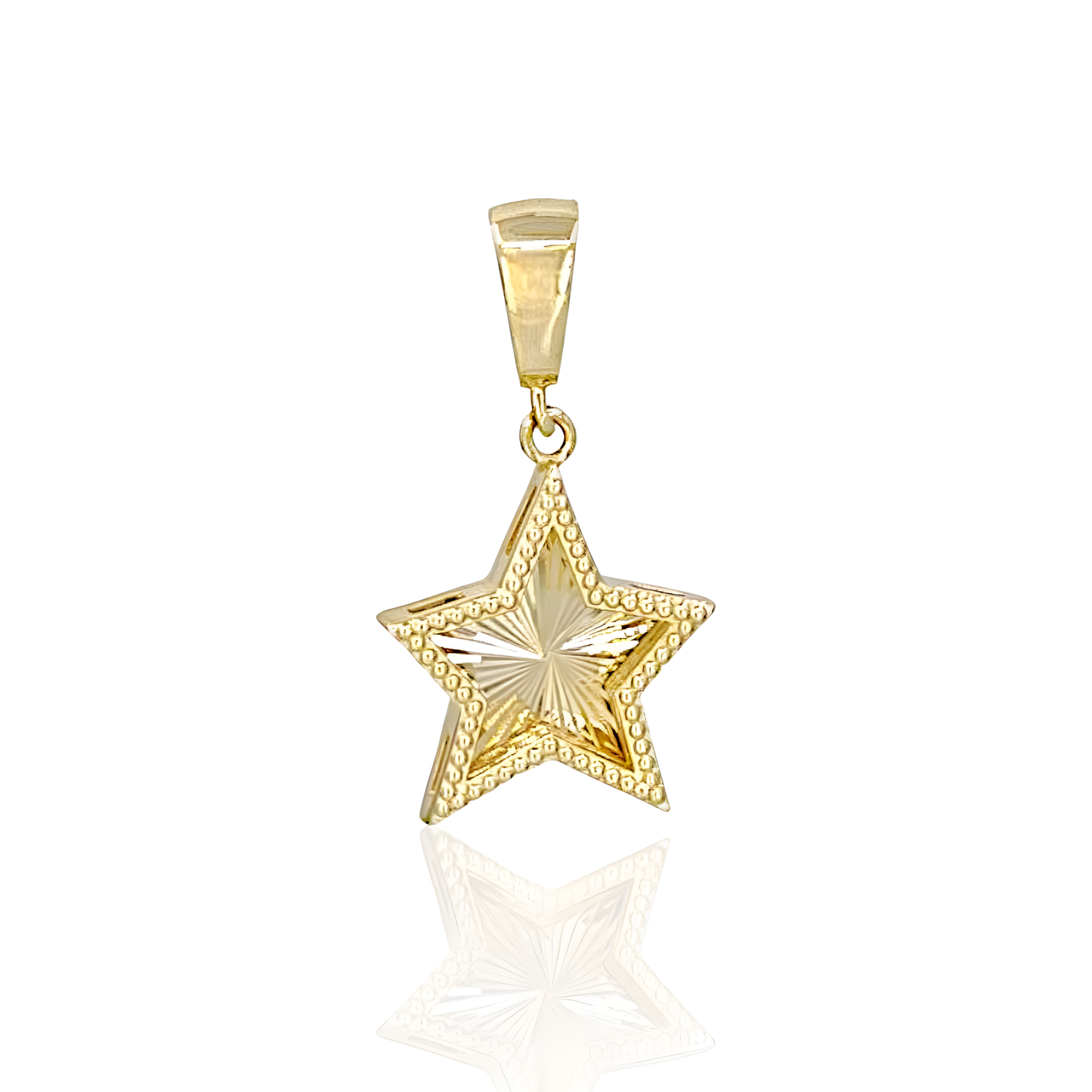 14K Gold Star Charm Pendant