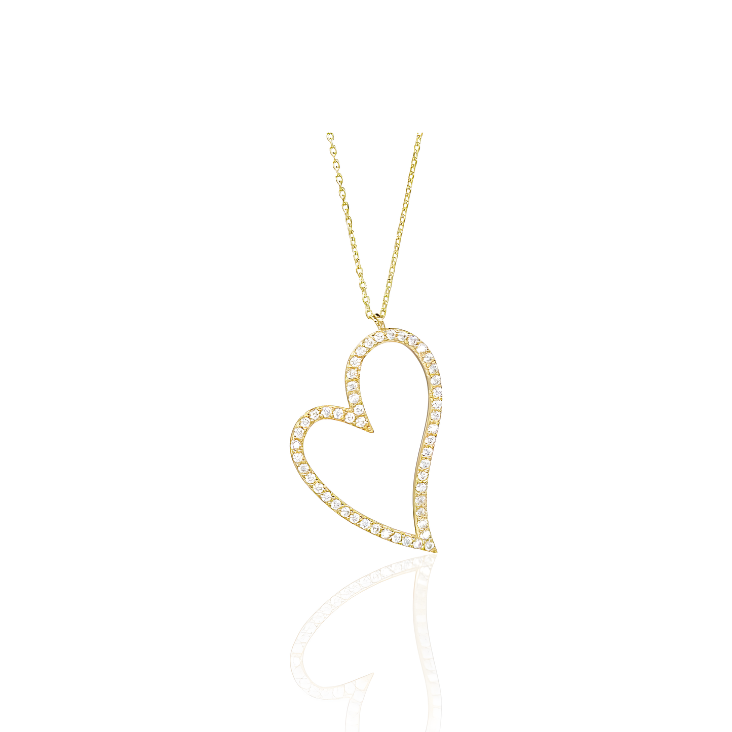 14K Gold Heart Necklace