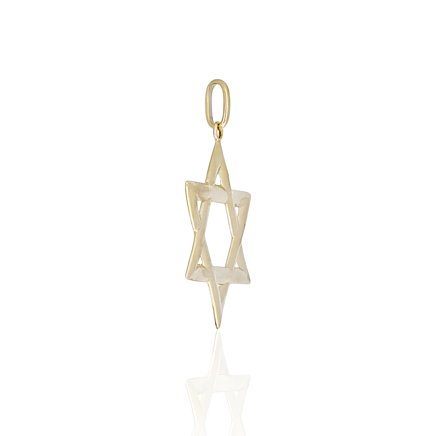 14K Gold David Star Pendant