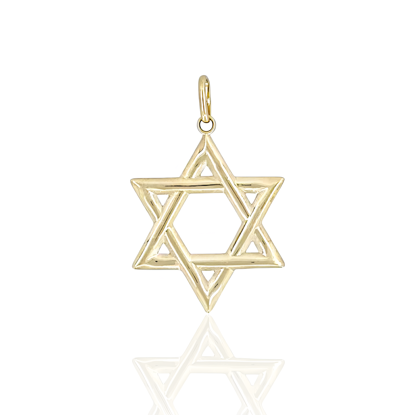 14K Gold David Star Pendant
