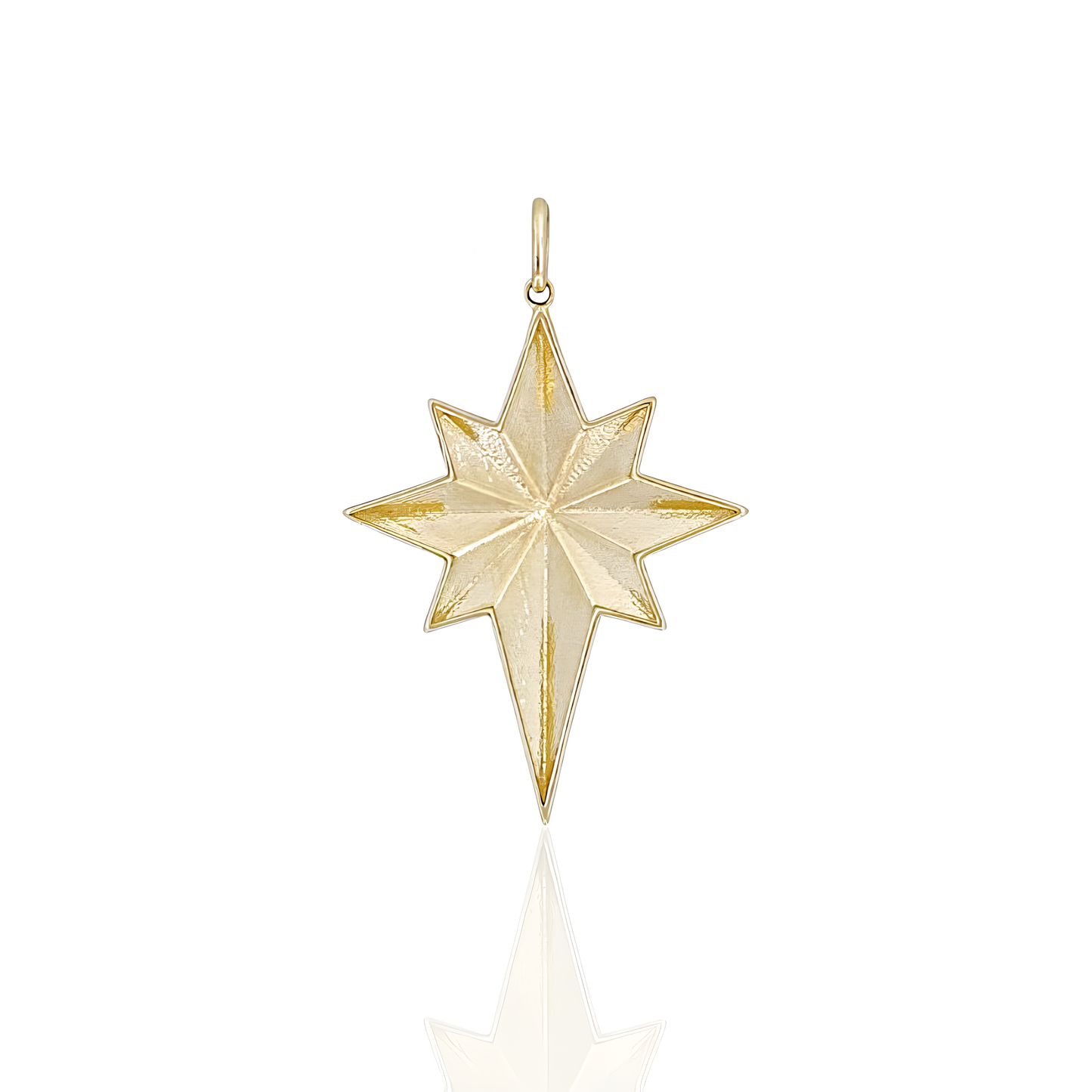 14K Gold North Star Pendant