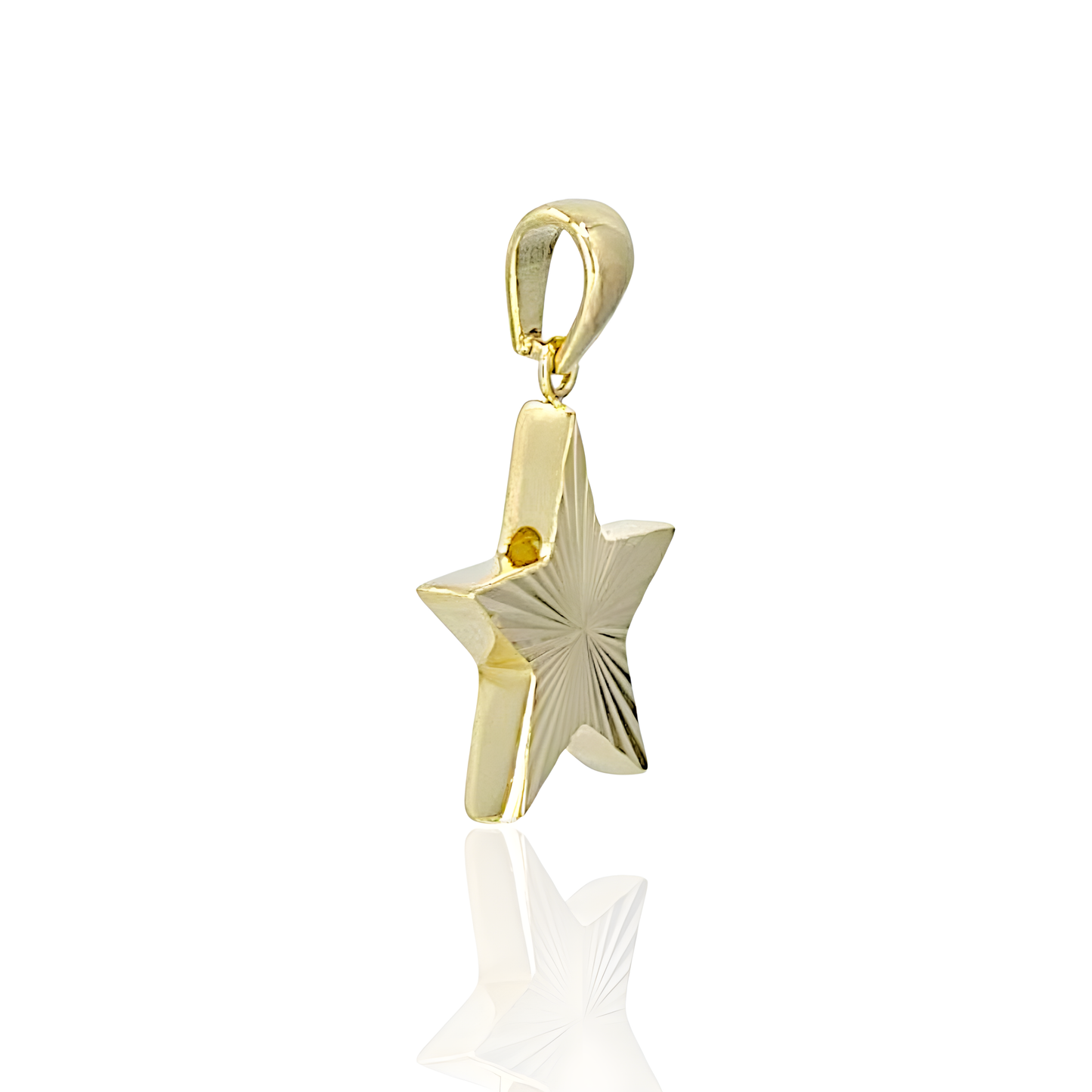 14K Gold Star Charm Pendant