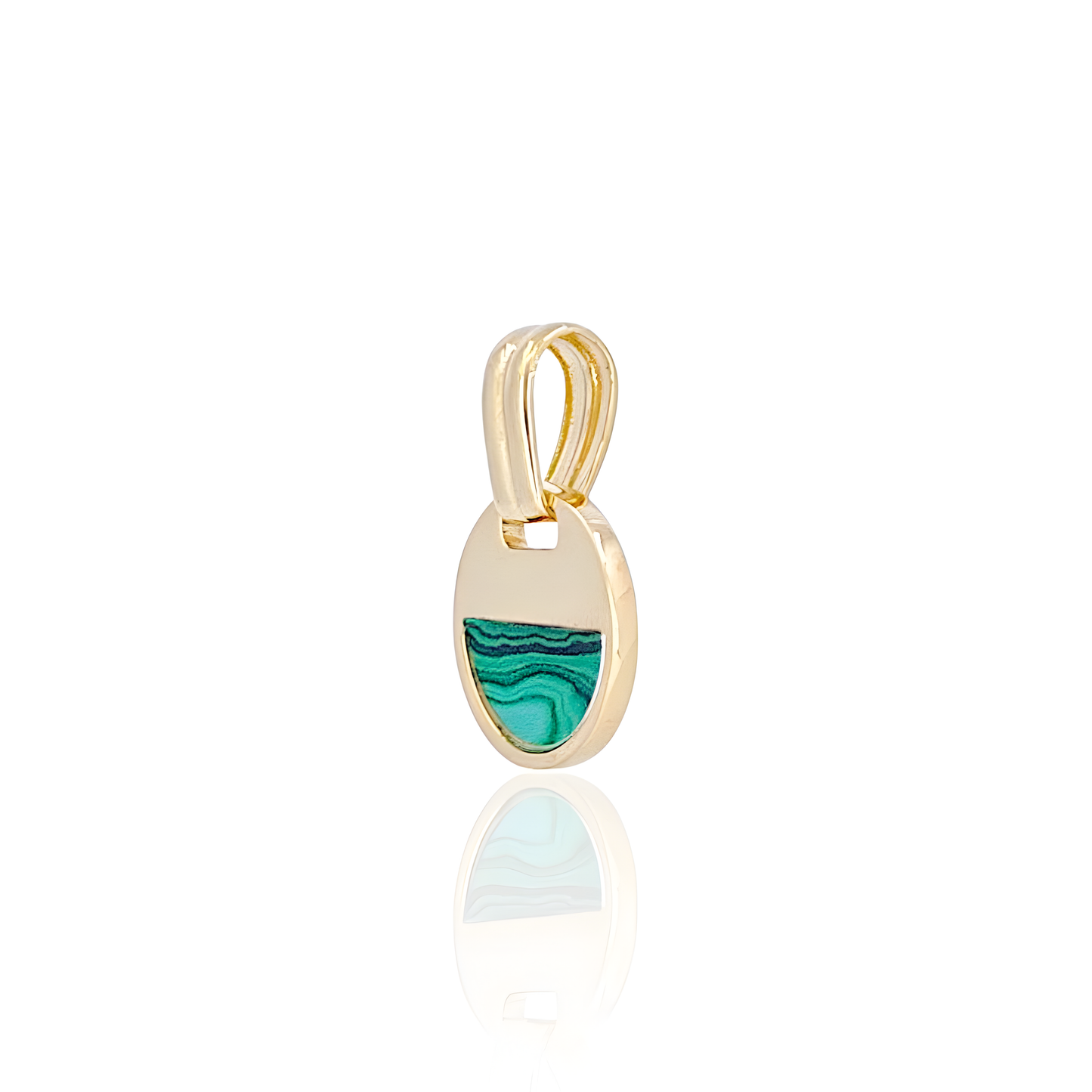 14K Gold Round Pendant