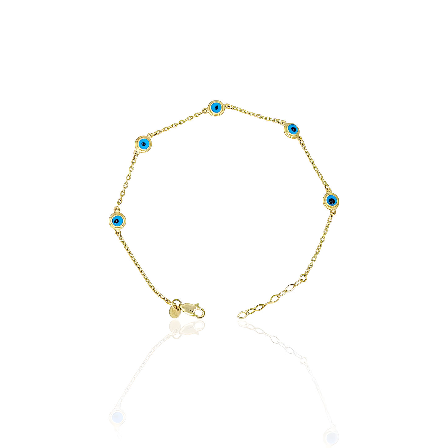 14K Gold Evil Eye Bracelet