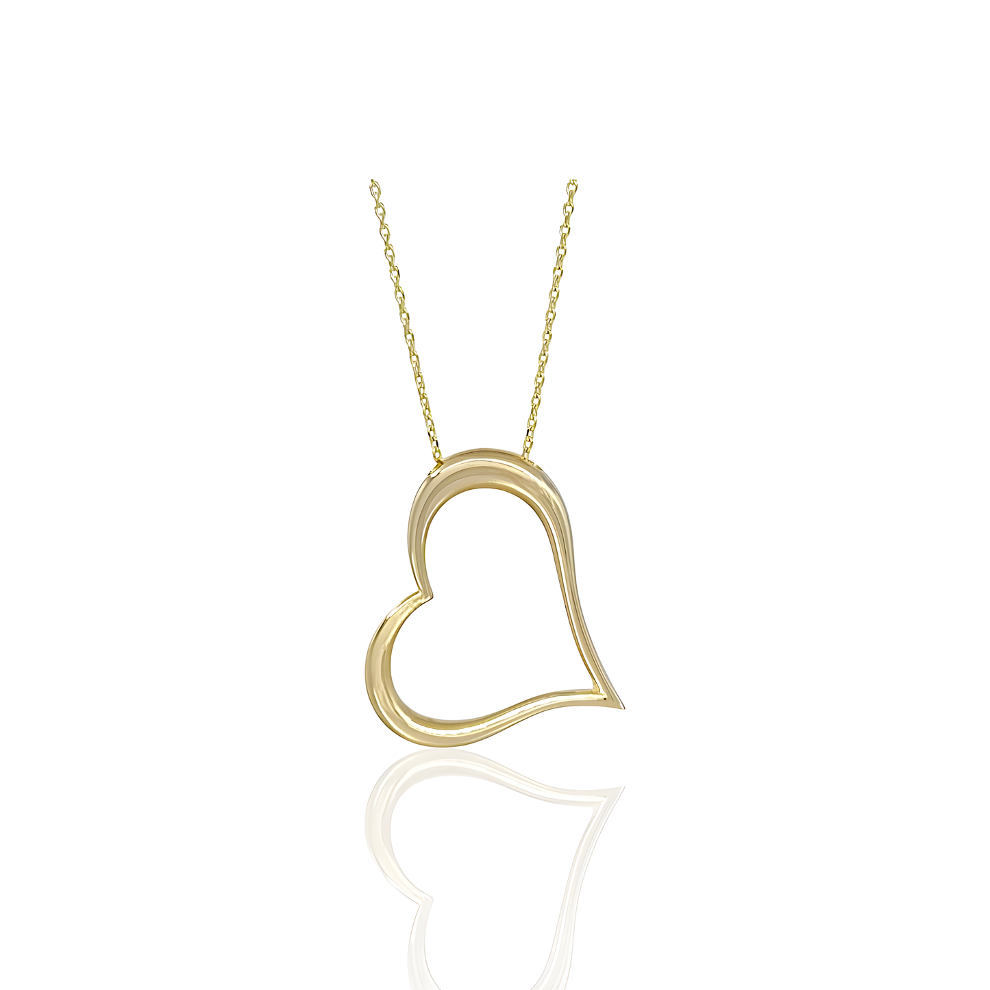 14K Gold Heart Necklace