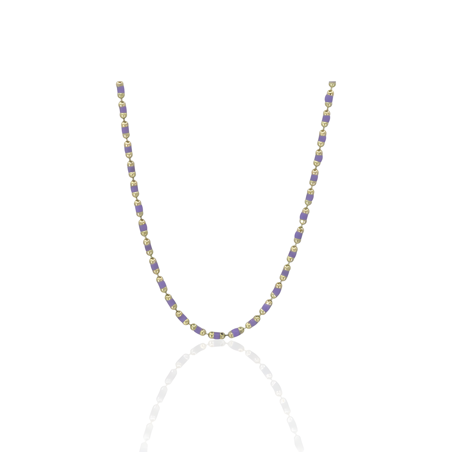 14K Gold Beaded Italian Chain Necklace