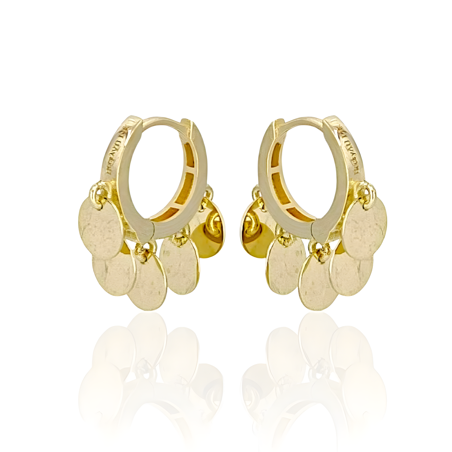 14K Gold Round Earrings