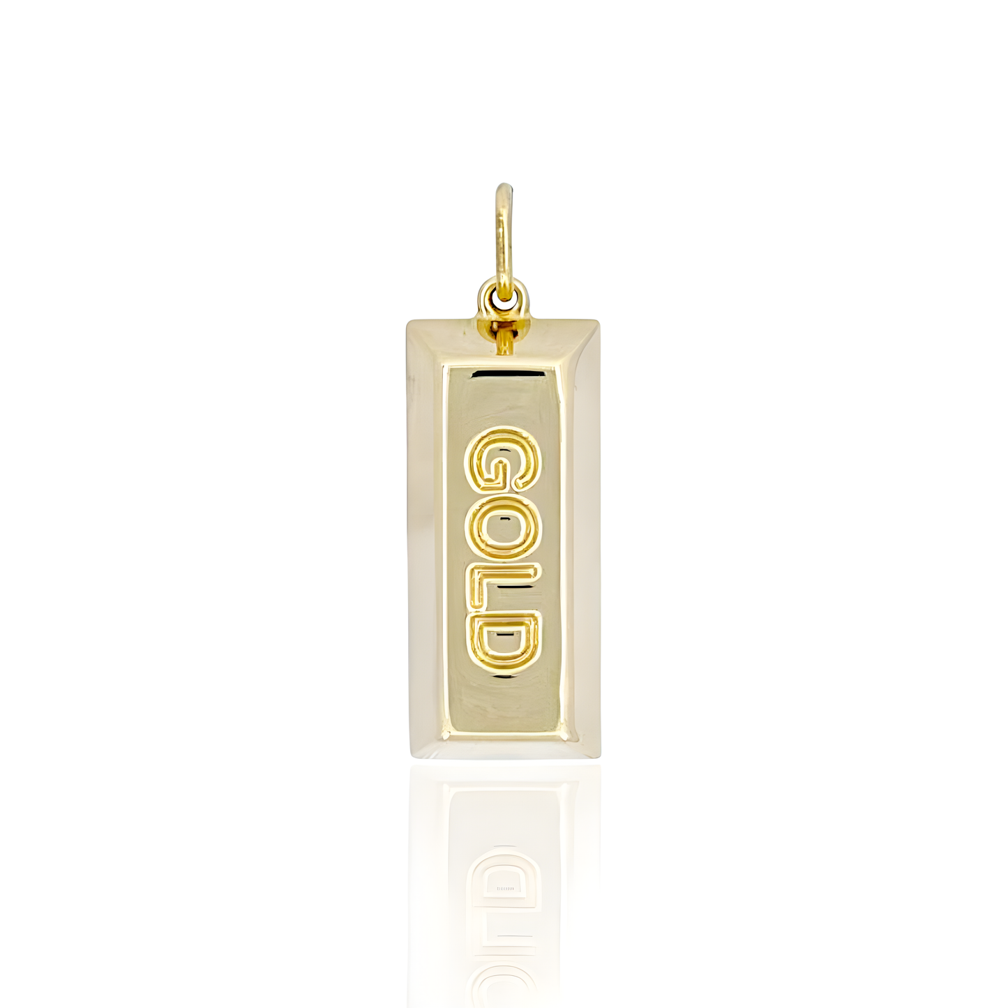14K Gold Bar Pendant