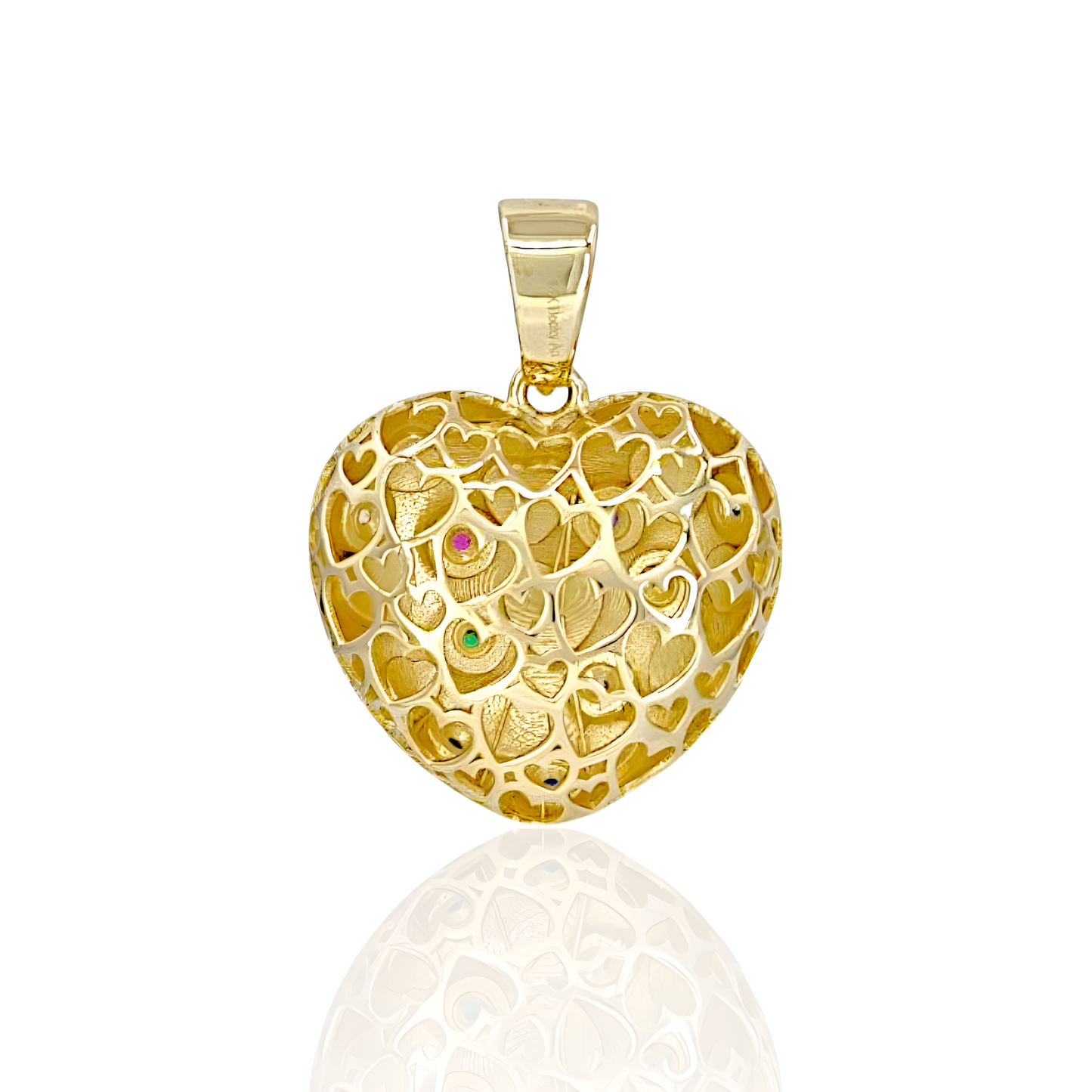 14K Gold Colored Heart Pendant