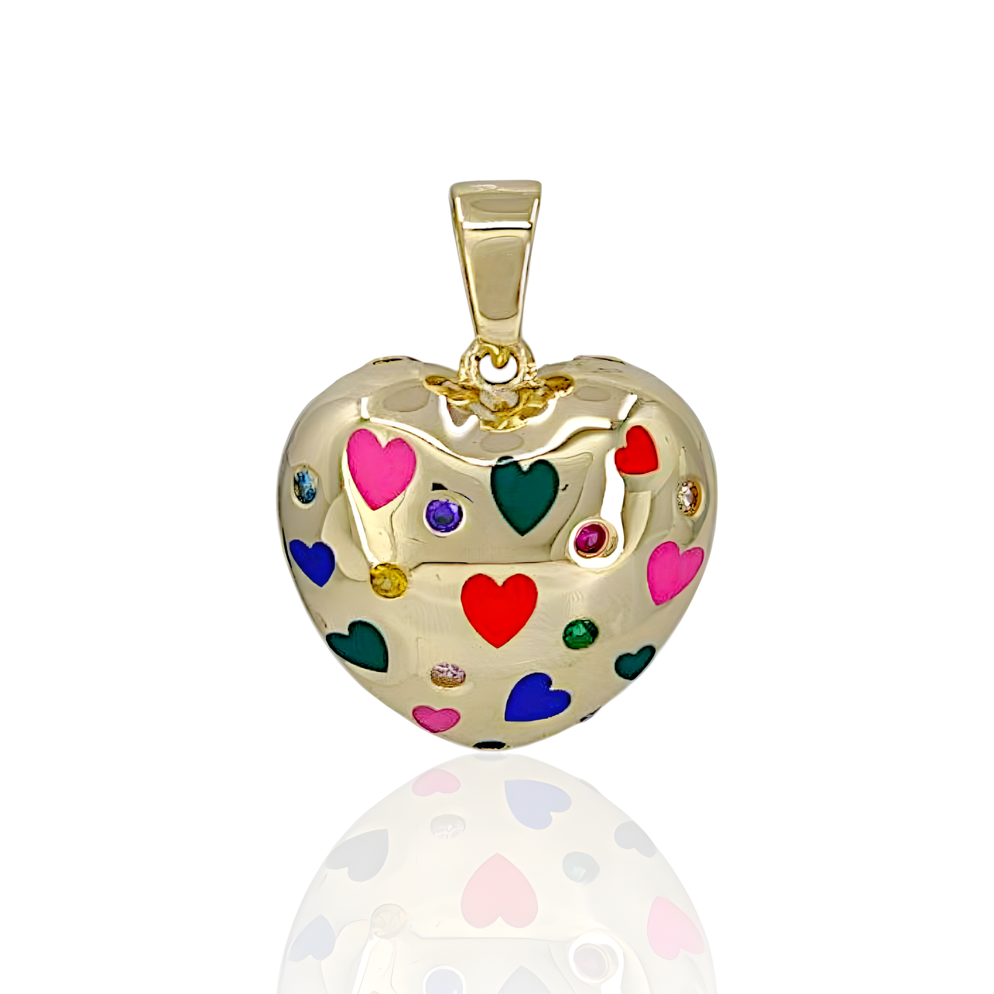 14K Gold Colored Heart Pendant