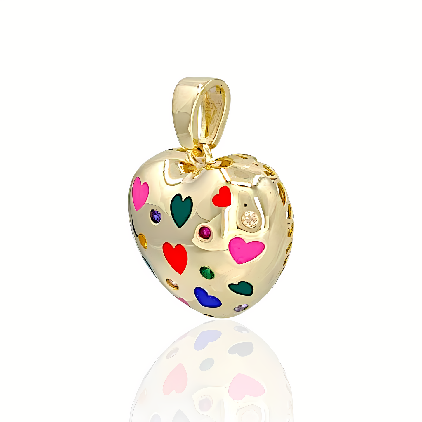 14K Gold Colored Heart Pendant