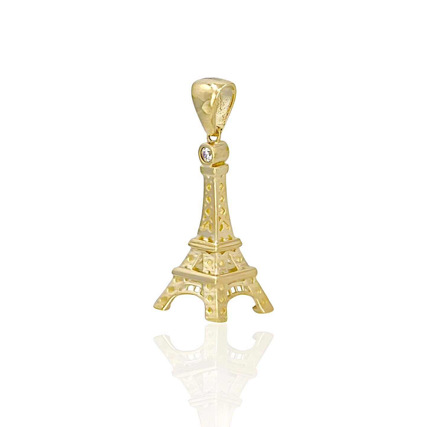 14K Gold Eiffel tower Pendant