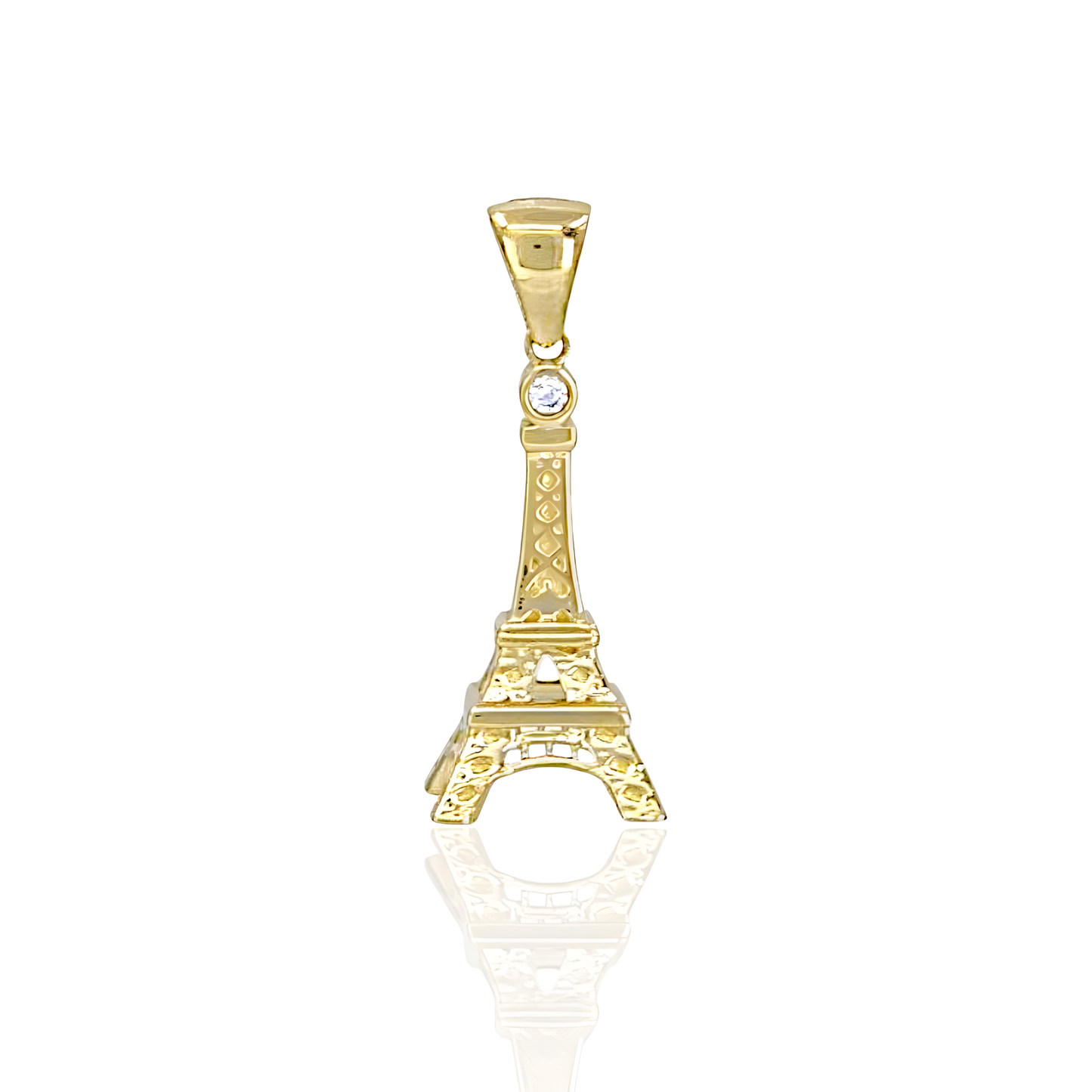 14K Gold Eiffel tower Pendant