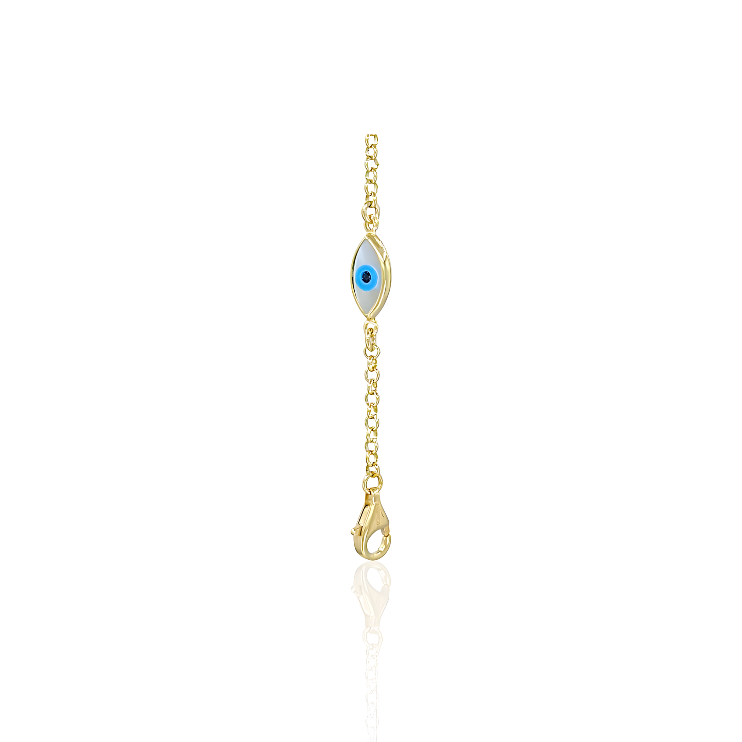 14K Gold Evil Eye Bracelet