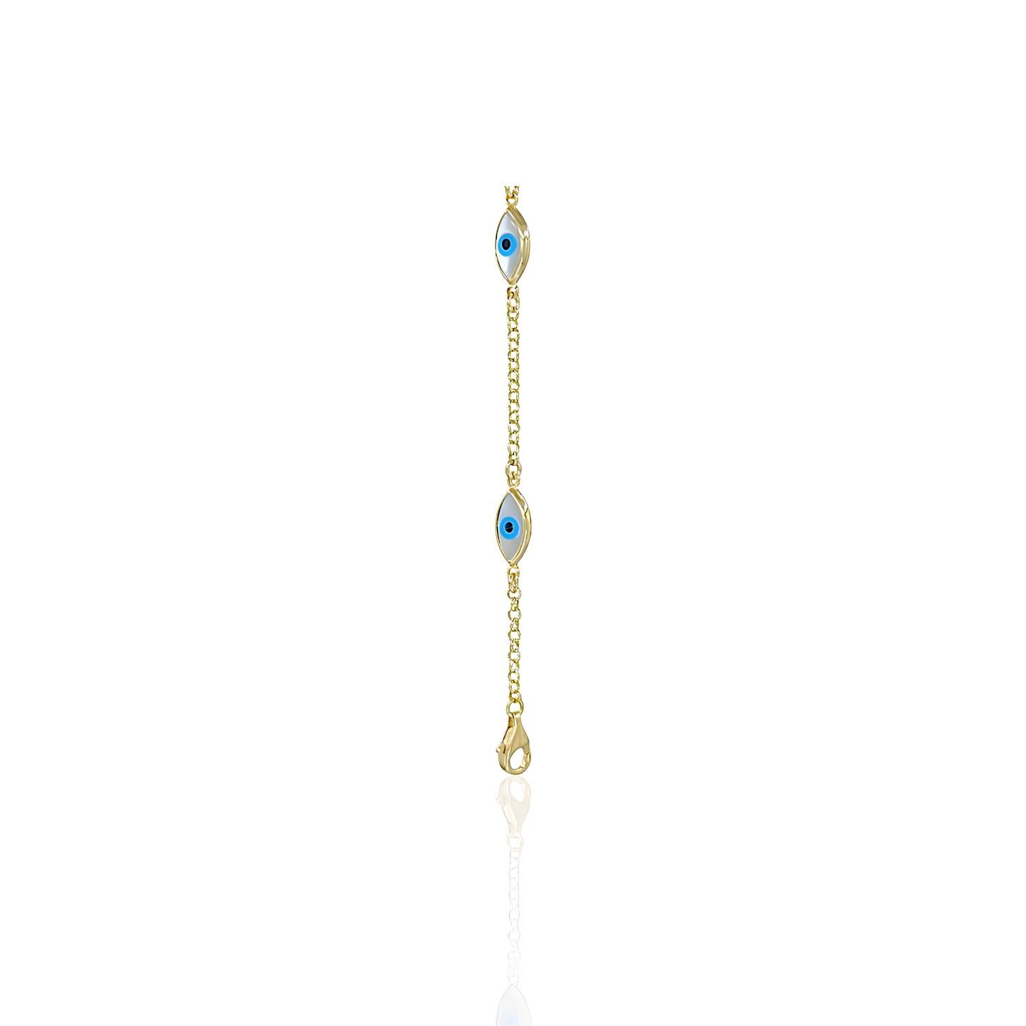 14K Gold Evil Eye Bracelet