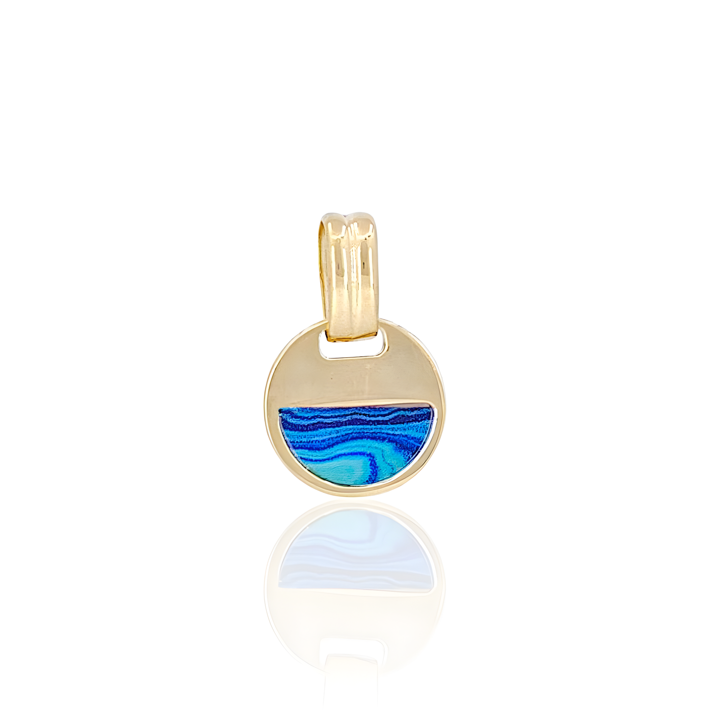 14K Gold Round Pendant