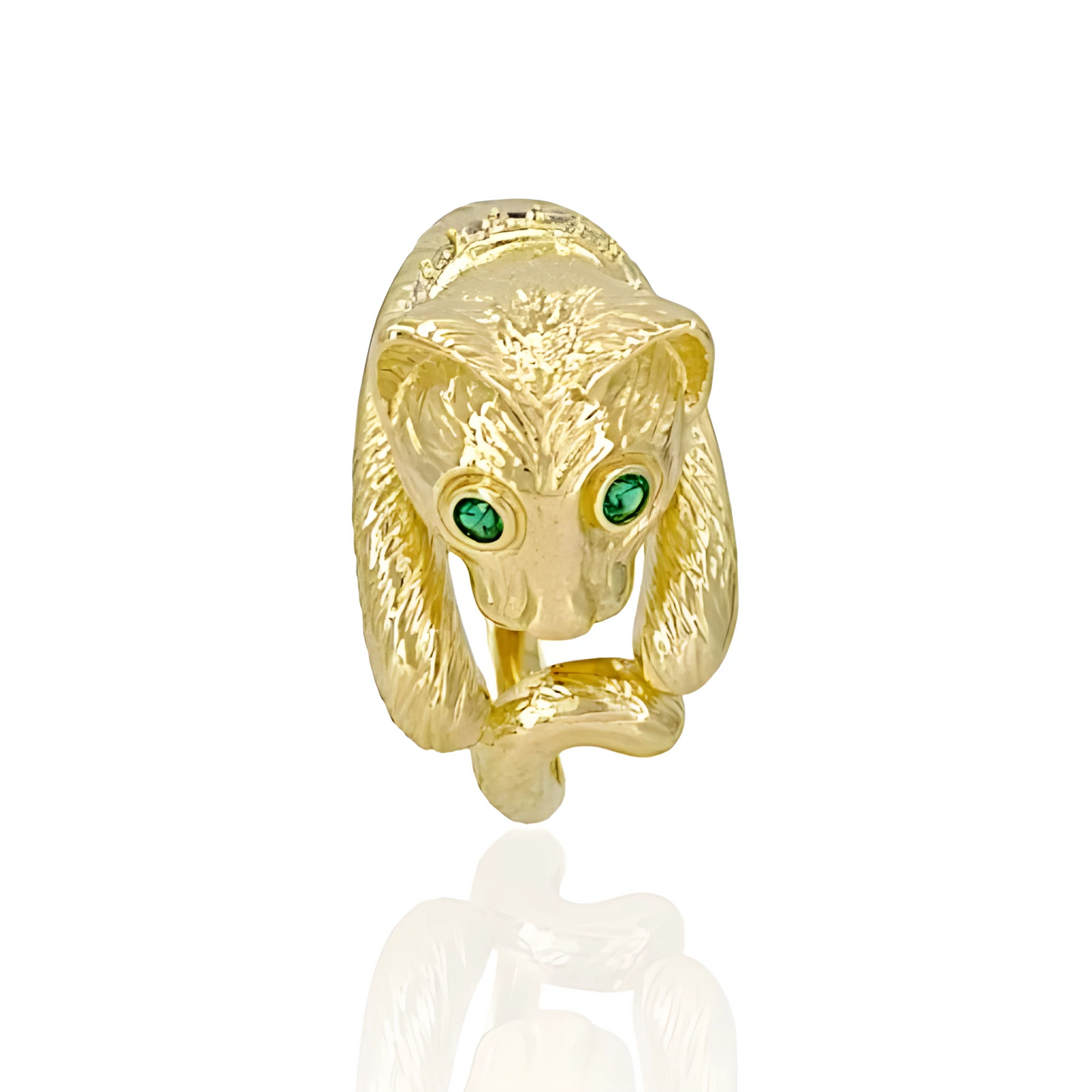 14K Gold Egyptian Kitty Ring