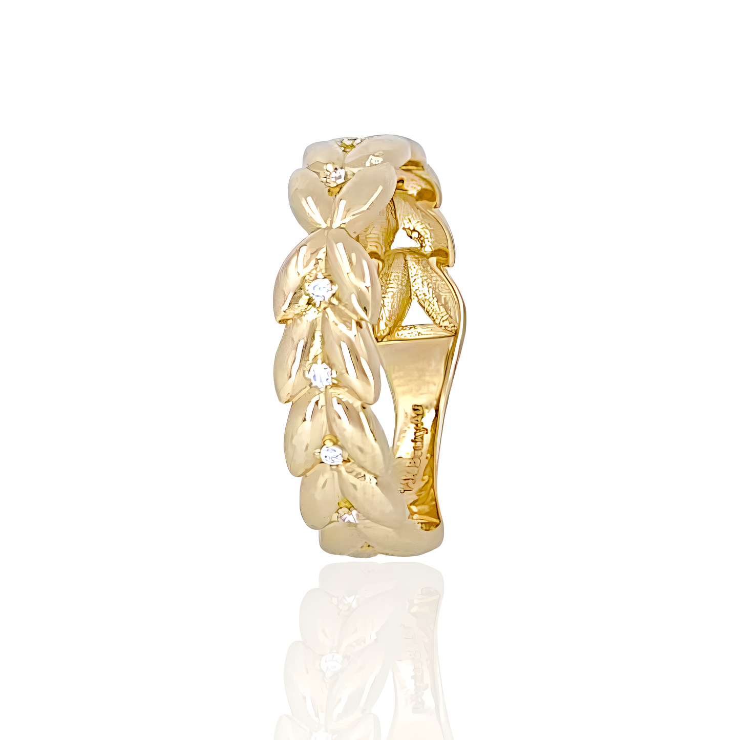 14K Gold Leaf Ring