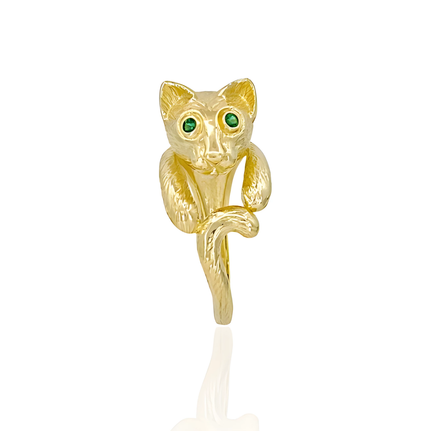 14K Gold Egyptian Kitty Ring