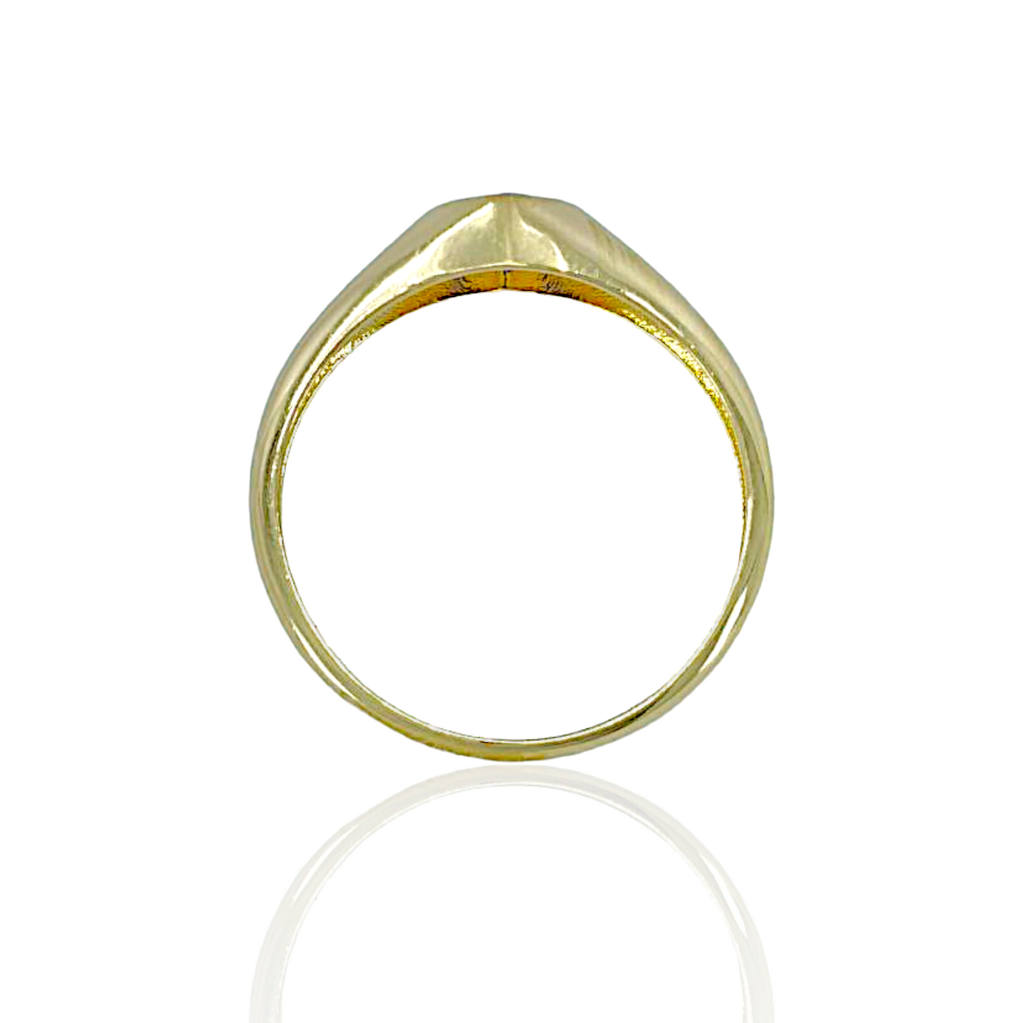 14K Gold Ring with Blue Heart Topaz