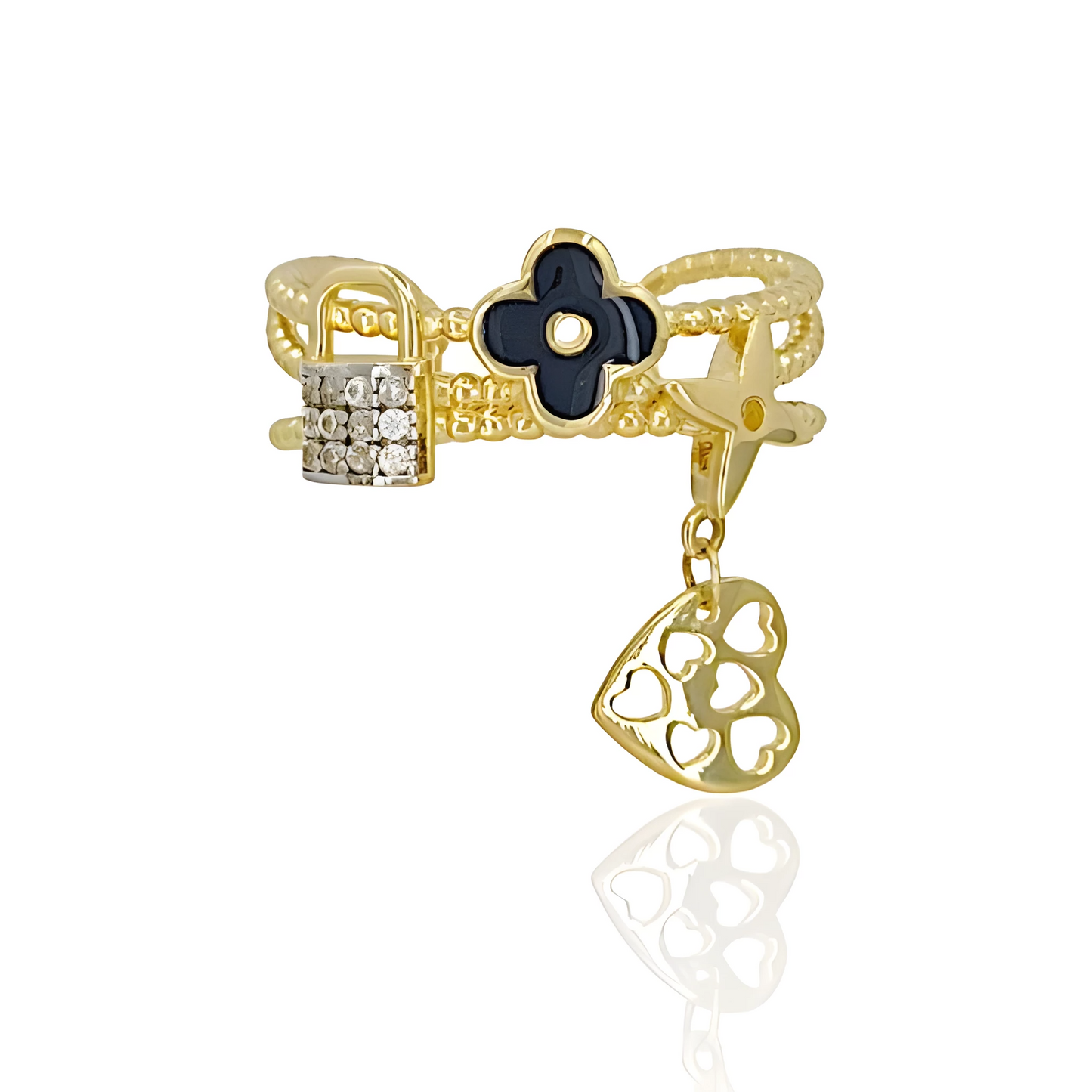 14K Gold Ring with Different Canopies