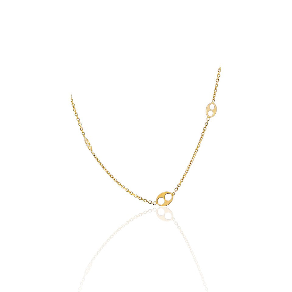 14K Gold Marine Link Necklace