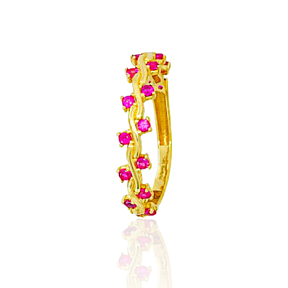 14K Gold Ring with Colored Topaz