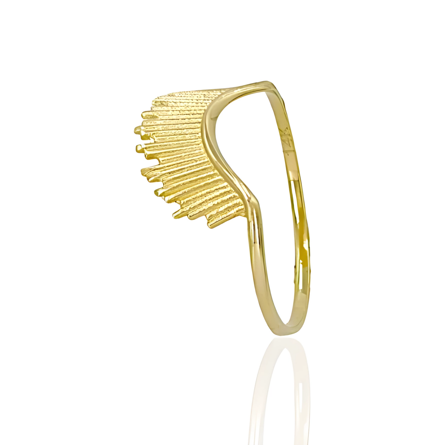 14K Gold Crown Ring