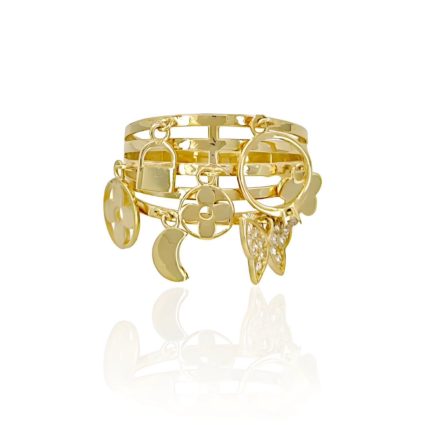 14K Gold Charm Ring