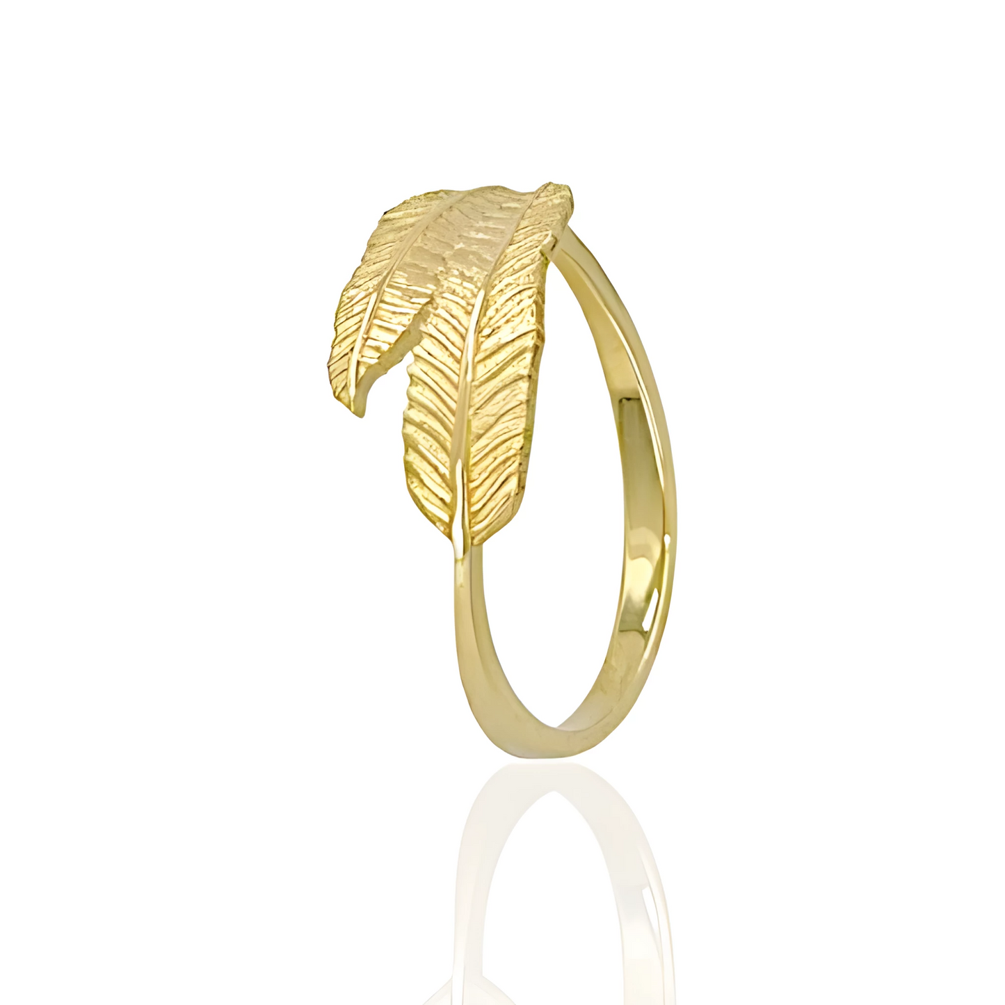 14K Gold Fern Ring