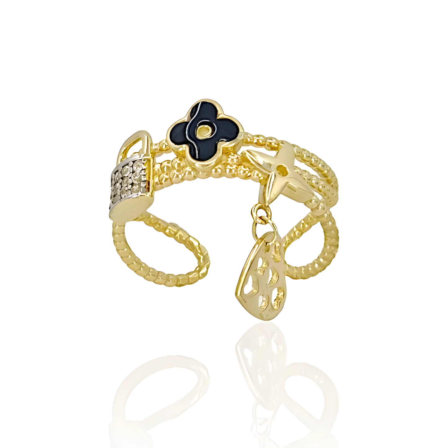 14K Gold Ring with Different Canopies