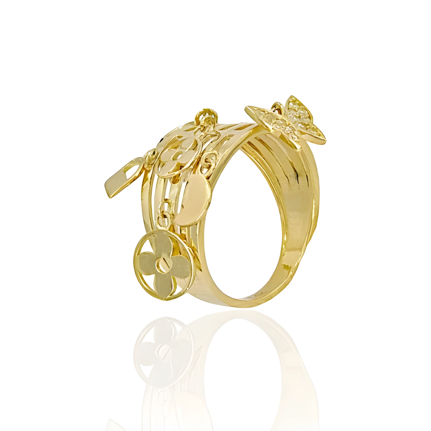 14K Gold Charm Ring