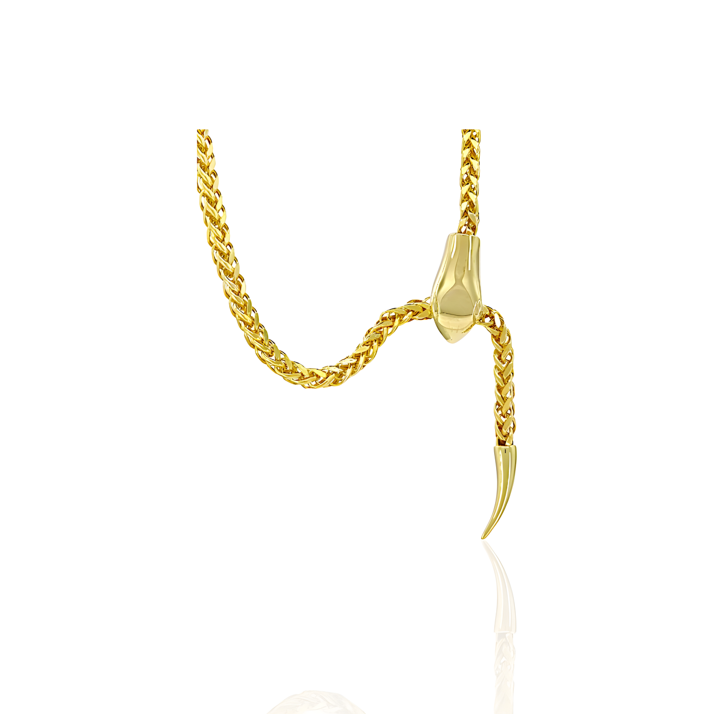 14K Gold Snake Necklace
