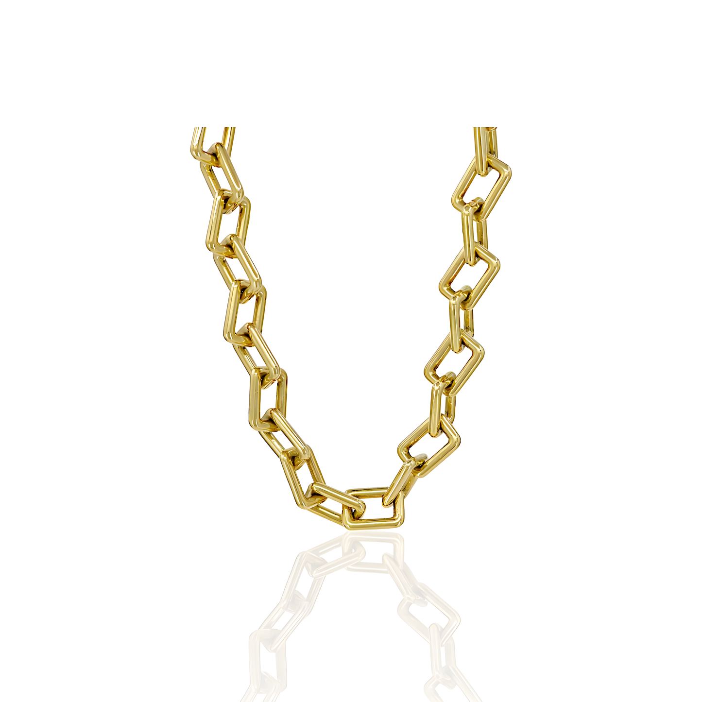 14k Yellow Solid Gold Box Link Chain