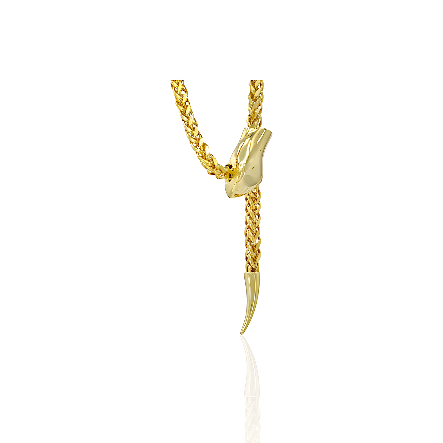 14K Gold Snake Necklace