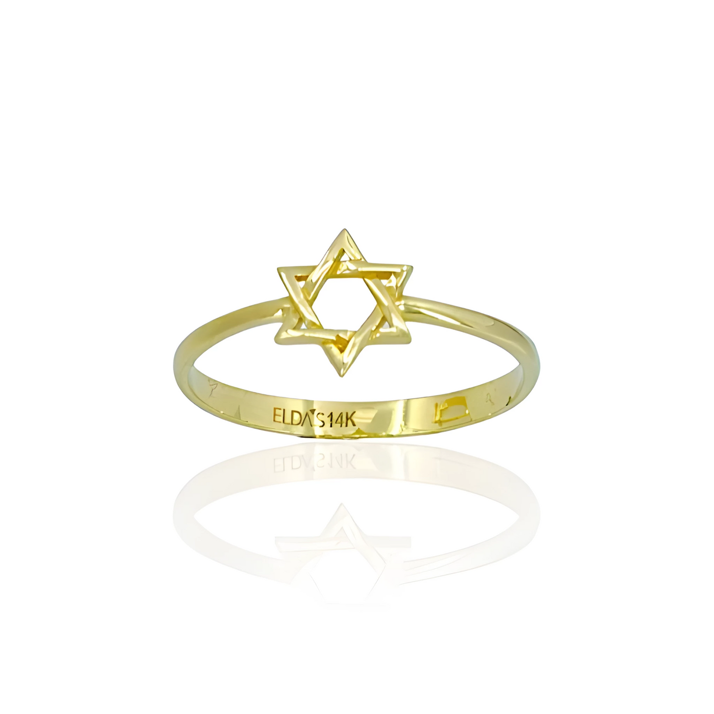 14k Solid Gold David Star Ring
