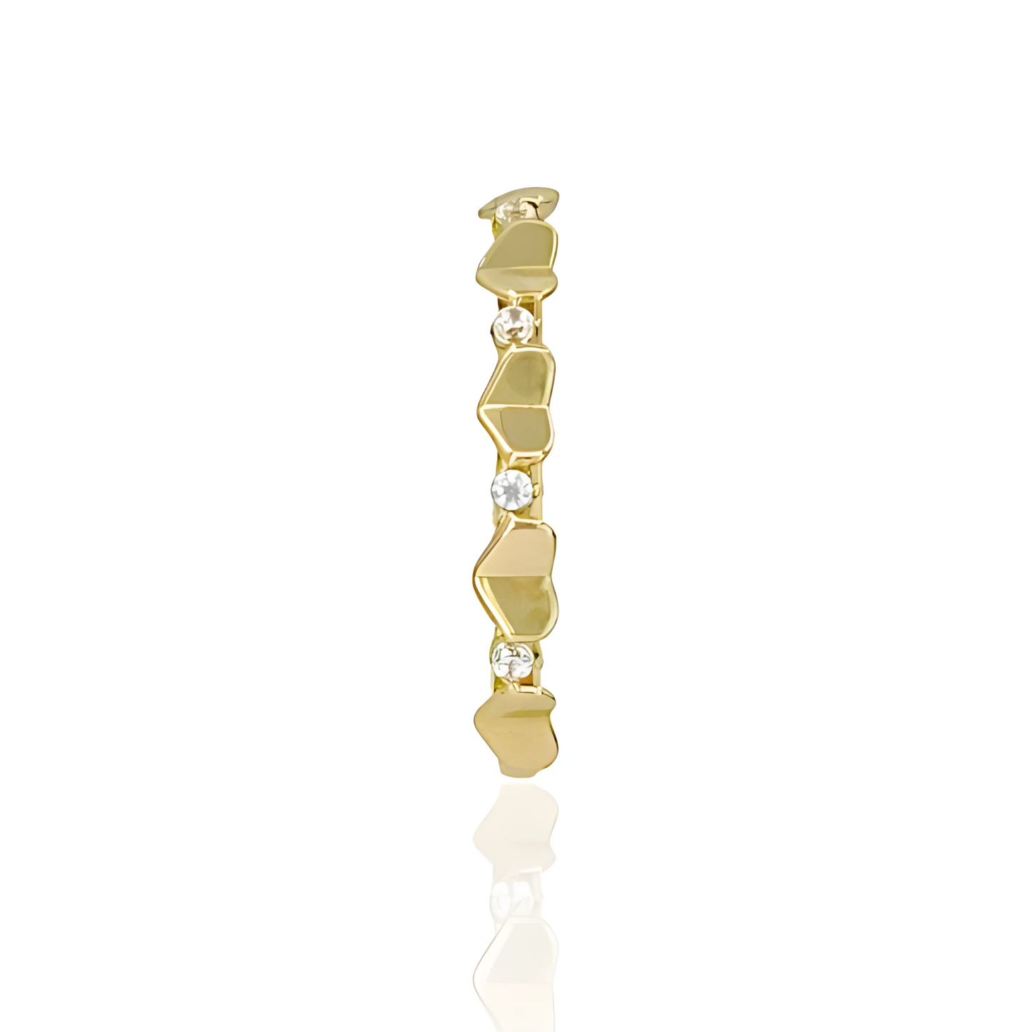 14K Gold Cute Hearts Ring