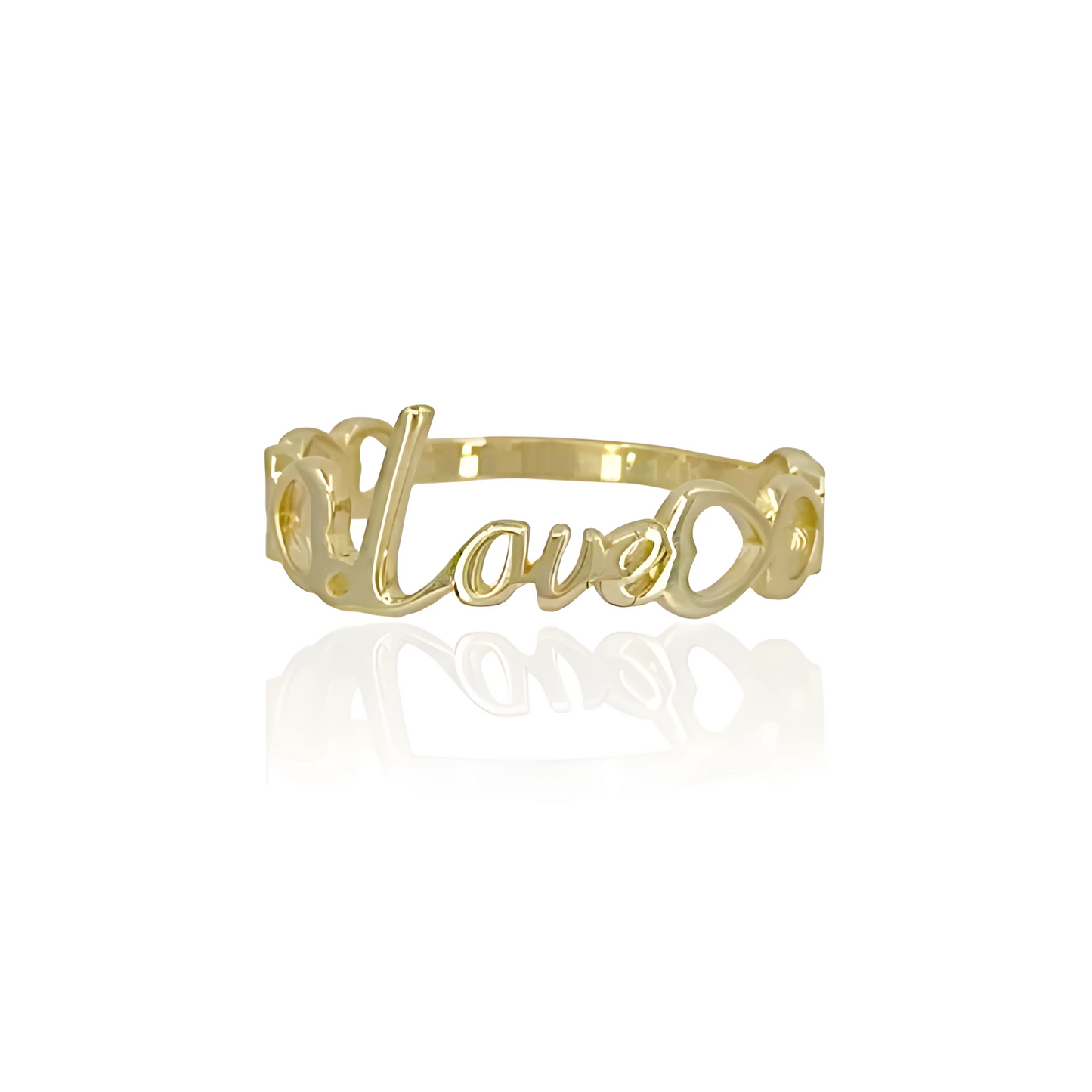 14K Gold Love Ring
