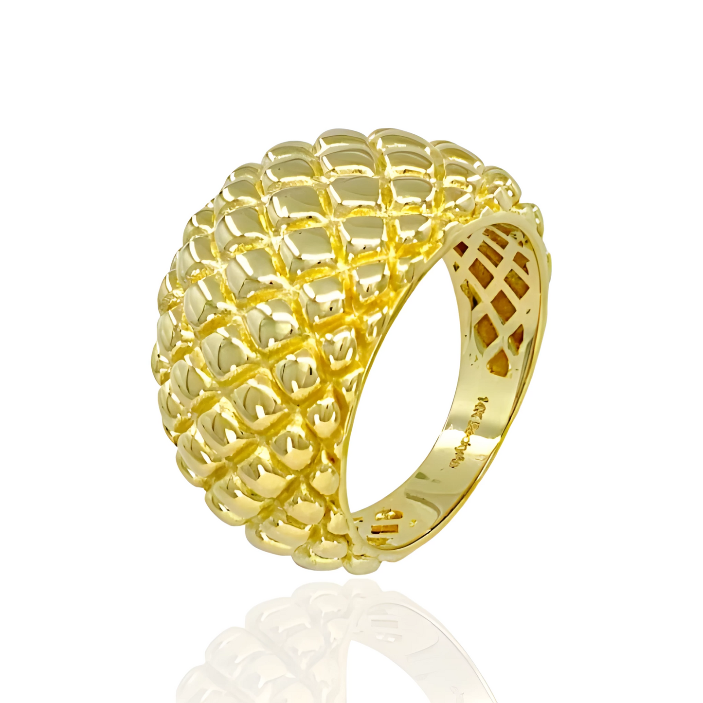 14K Gold Pineapple Ring