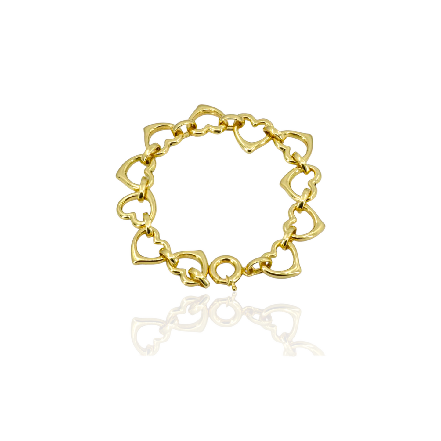 14K Gold Heart Bracelet