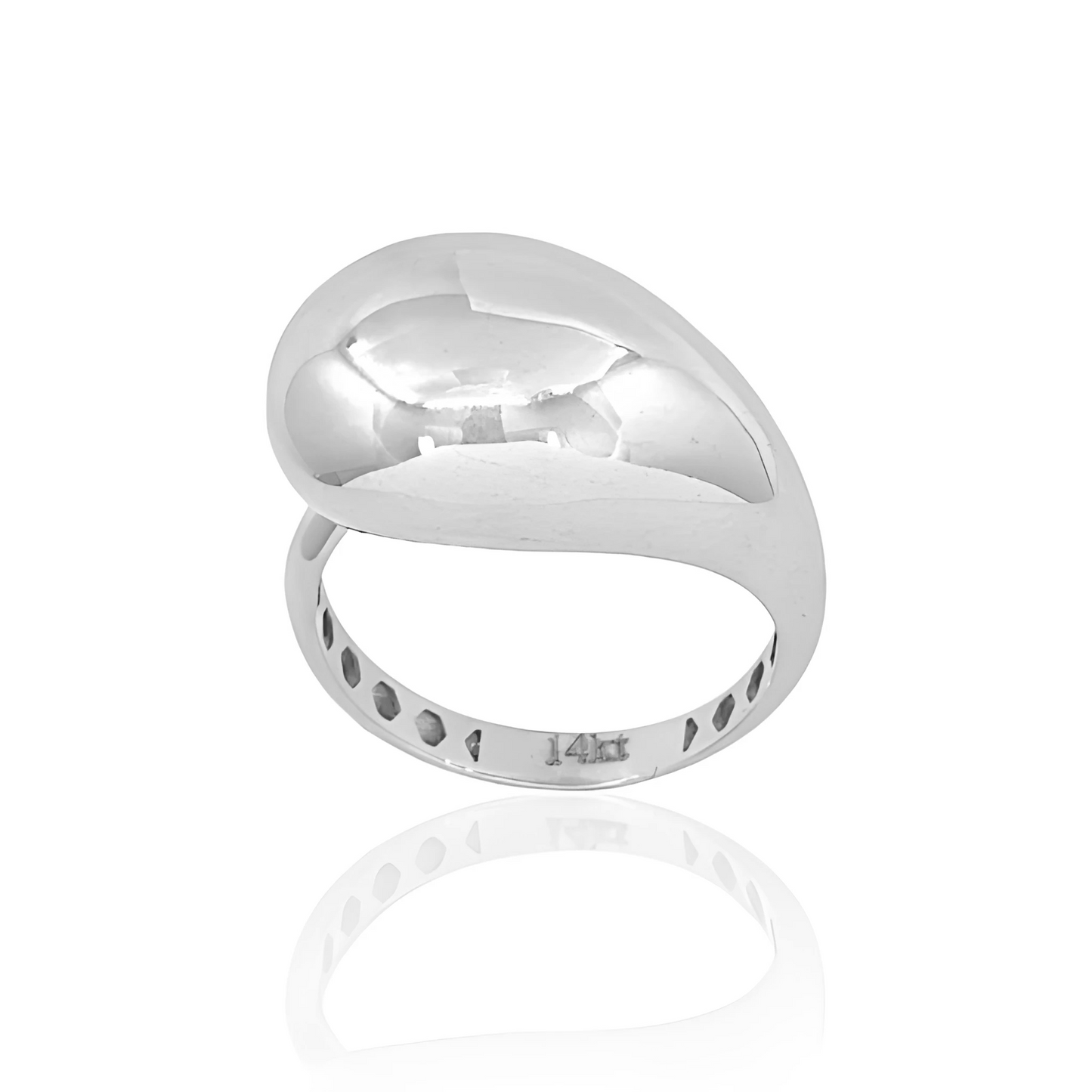 14K Gold Teardrop Ring